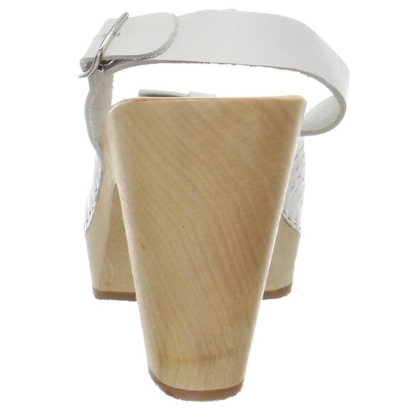 RARE Swedish Hasbeens Mimmi Heeled Slingback Sandal White EU 40/9 M - Picture 7 of 16